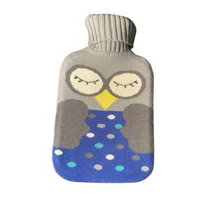 2 liters Rubber Hot Water Bottle with Soft Knit Cover (Cute Owl)